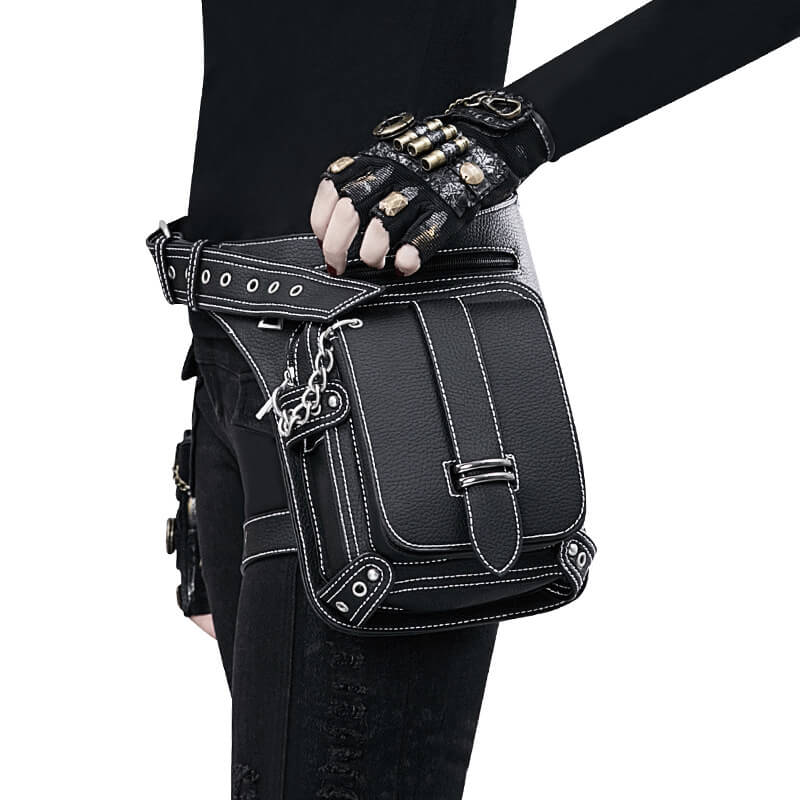 New punk retro pockets outdoor multi-function shoulder Messenger bag ...